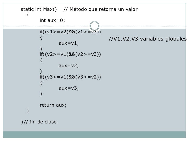 Metodos en java