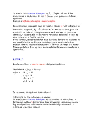 Metodosimplex | PDF