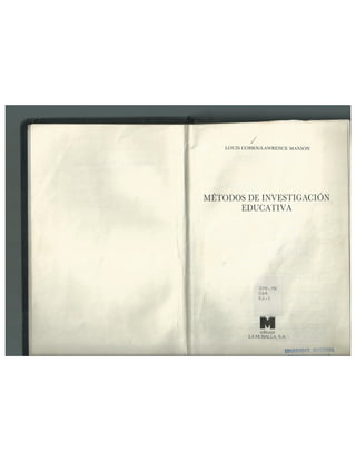 Métodos De Investigación Educativa 