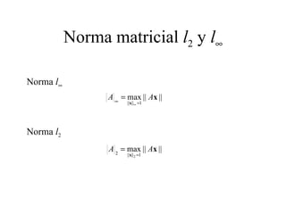 Norma matricial  l 2  y  l  Norma  l  Norma  l 2 