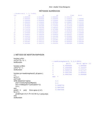 Metodos Numericos(Segundo Taller De Aplicadas)