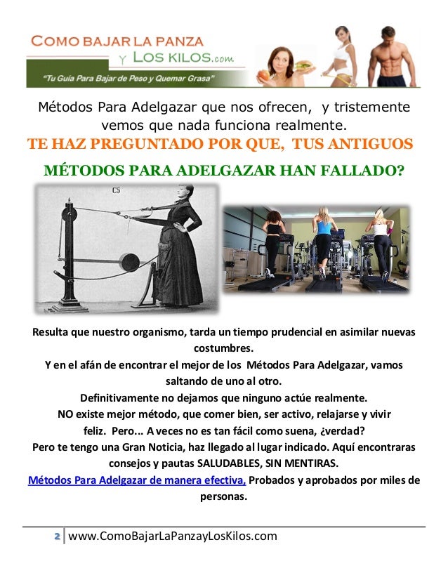 Metodos para adelgazar Metodos para adelgazar