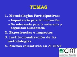 Metodos participativos acdi honduras julio-11