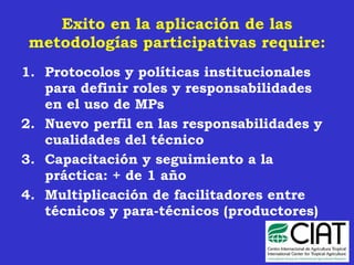 Metodos participativos acdi honduras julio-11