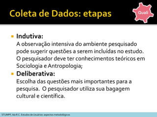 Lista de verificação para o planejamento e a condução das entrevistas (4)QualiBELL, J. Projeto de pesquisa : guia para pesquisadores iniciantes em educação, saúde e ciências sociais. Porto Alegre: Artmed, 2008.