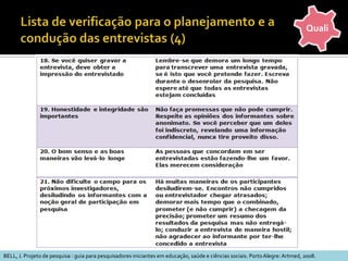 Tratamento dos dados : sugestões (2)Mapas de associação de idéias (2) No princípio, as categorias definidas são gerais, de natureza temática, refletindo principalmente os objetivos da pesquisa e sua dimensão teórica.À medida que o processo de análise avança as categorias são revistas, gerando uma aproximação paulatina com os sentidos percebidos como atividade fim.SPINK, Mary Jane Paris; LIMA, Helena. Rigor e visibilidade: a explicitação dos passos da interpretação. SPINK, Mary Jane Paris (Org.). Práticas discursivas e produção de sentidos no cotidiano : aproximações teóricas e metodológicas.   2. ed.   São Paulo: Cortez, 2000. p. 93-122.