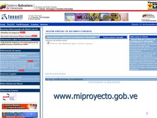 www.miproyecto.gob.ve
                        5
 