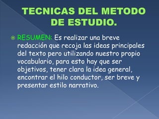 PASO 4 DEL METODO DE ESTUDIO.SOCIALIZACIONContar con el concurso y la experiencia de otras personas.Socializar las ideas para comprender totalmente una obra.El trabajo colectivo resulta de planeación, organización y ejecución del programa par cada sesión.El trabajo en grupo favorece las relaciones interpersonales y el compañerismo.