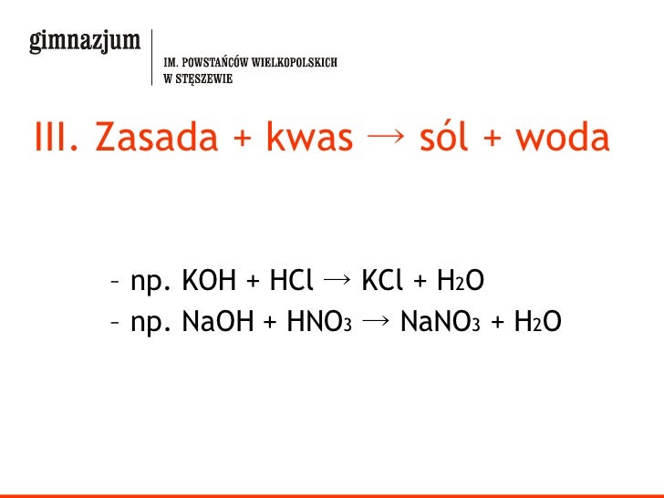 Metody Otrzymywania Soli Sprawdzian Gimnazjum Metody Otrzymywania Soli