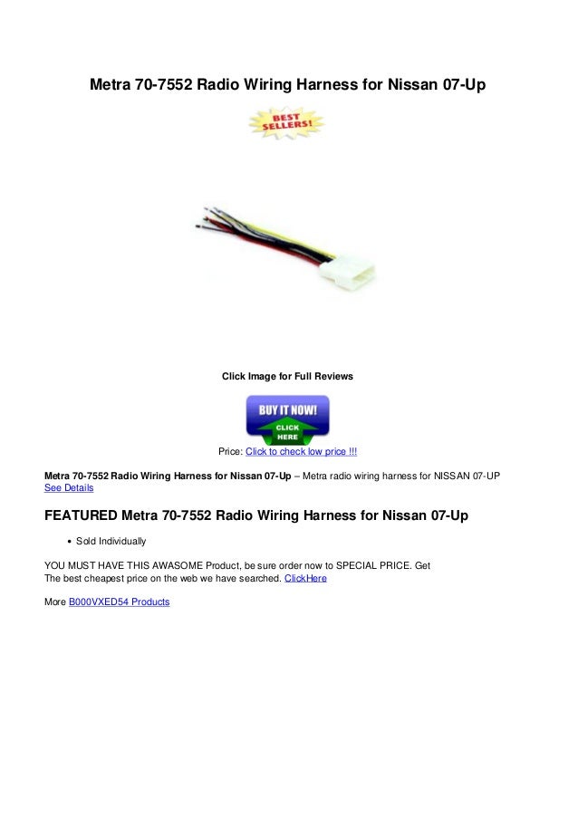 Metra 70 7552radio_wiring_harness_for_nissan_07up