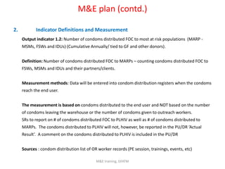 M & e training [autosaved] | PPTX