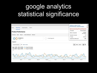 google analytics 
statistical significance 
 