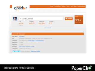 Métricas para Mídias Sociais
 