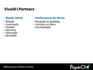 Vivaldi|Partners

› Moeda Social                 › Performance de Marca
•   Afiliação                  • Percepção de Qual...