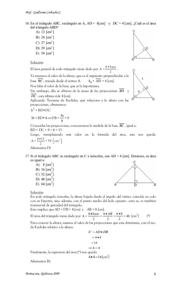 Metricas triang rect psu