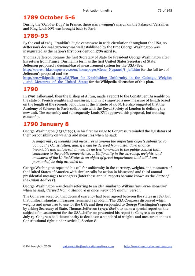 Metrication Timeline | A chronology of the metric system – OKZAA