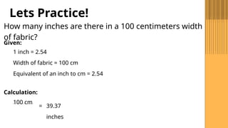 METRIC CONVERSION IN DRESSMAKING TLE.pptx