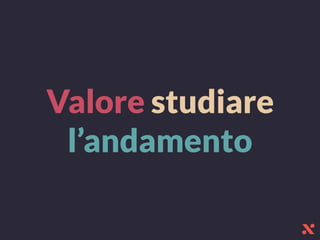 Valore studiare
l’andamento
 