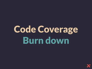 Code Coverage
Burn down
 