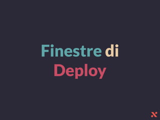 Finestre di
Deploy
 