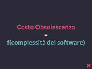Costo Obsolescenza
=
f(complessità del software)
 