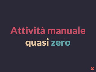 Attività manuale
quasi zero
 