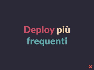 Deploy più
frequenti
 