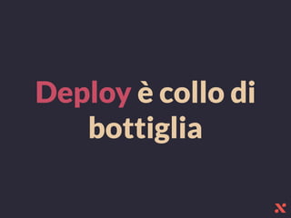 Deploy è collo di
bottiglia
 