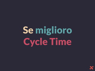 Se miglioro
Cycle Time
 