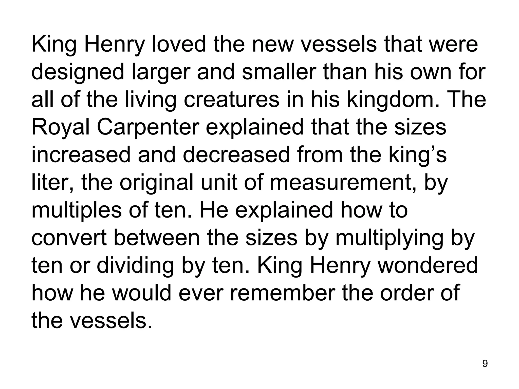 Metric King Henry | PPT