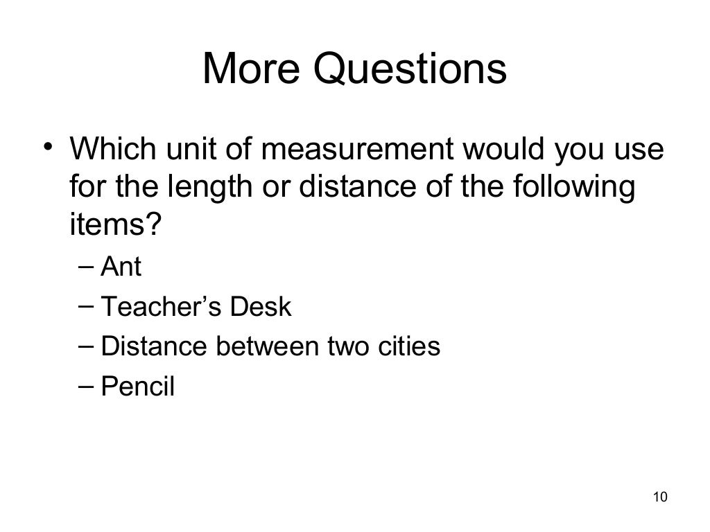 Metric measurement