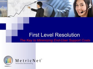 First Level Resolution
The Key to Minimizing End-User Support Costs
 