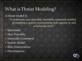 SensePost Threat Modelling | PPTX