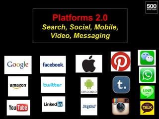 Platforms 2.0
Search, Social, Mobile,
Video, Messaging

 