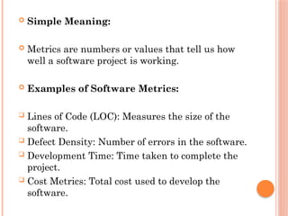 metrics and qulity- importantance of metrics | PPTX