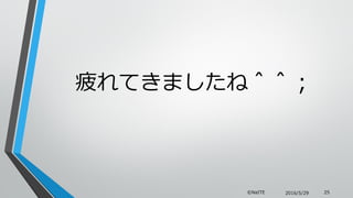 ƣƤޤͣޣޣ
2016/5/29 25?NaITE
 