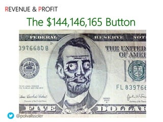linkedin.com/in/polvallssoler! @polvallssoler! slideshare.net/polvallssoler!
REVENUE & PROFIT
The $144,146,165 Button
@polvallssoler
 