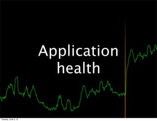 Application
                        health


Tuesday, June 5, 12
 