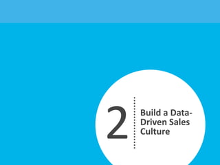 Build a Data-
Driven Sales
Culture2
 