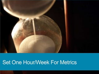 Set One Hour/Week For Metrics
 