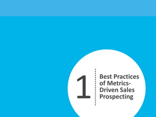 Best Practices
of Metrics-
Driven Sales
Prospecting1
 
