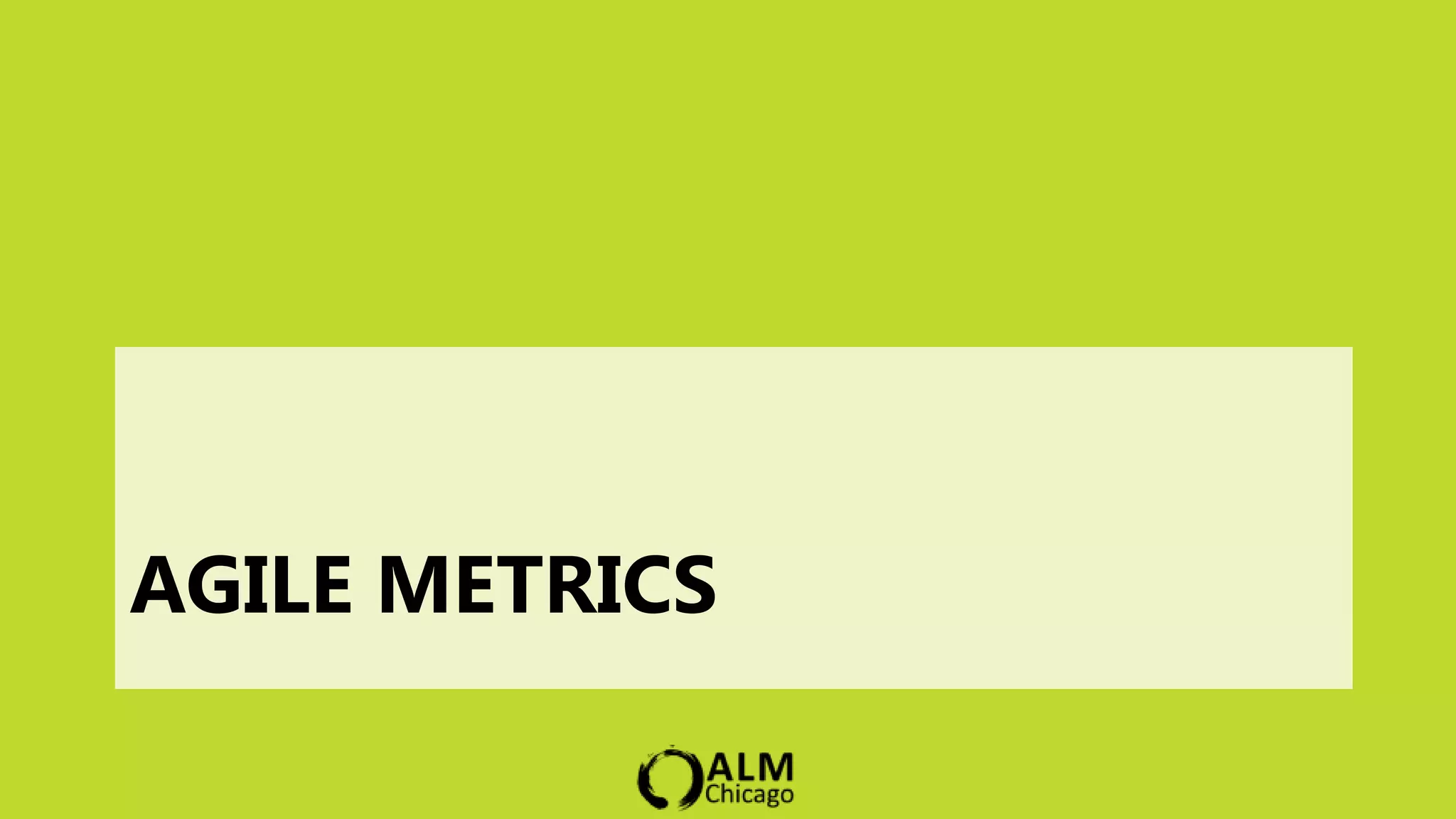AGILE METRICS
 