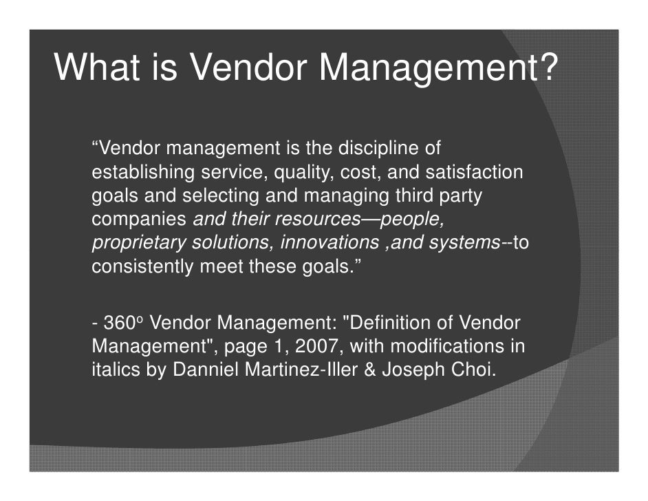 Metrics For Vendor Management V4
