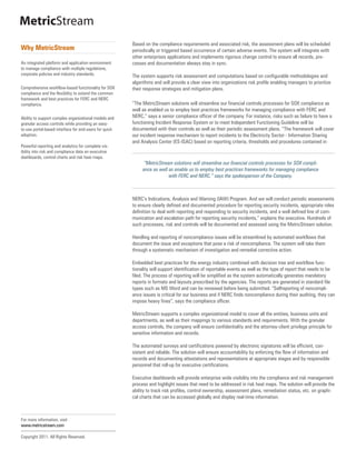 Metricstream Module Map Powering SOX, NERC, FERC Compliance -Energy Industry | PDF