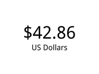 $42.86
US Dollars
 