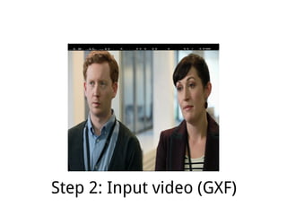 Step 2: Input video (GXF)
 