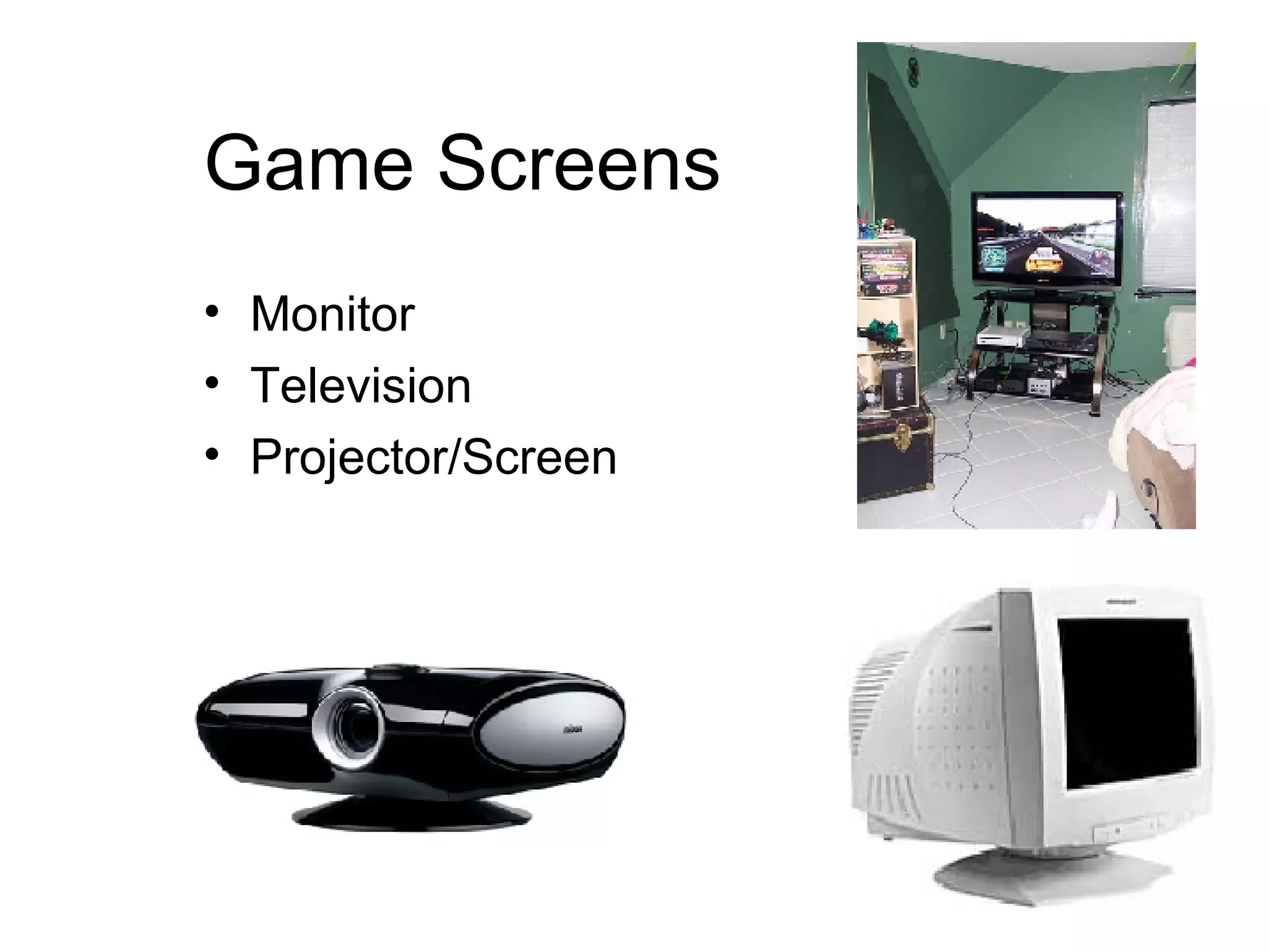 Game Screens Monitor  Television Projector/Screen 