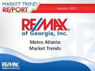 January 2013




Metro Atlanta
Market Trends
 