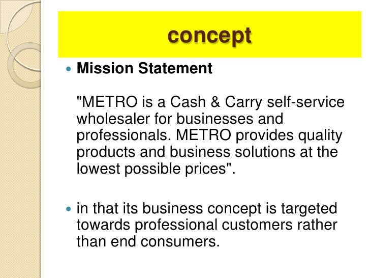 Metro cash and carry
