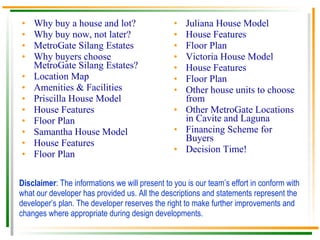 Metrogate Developer Metrogate Silang Estates | PPT
